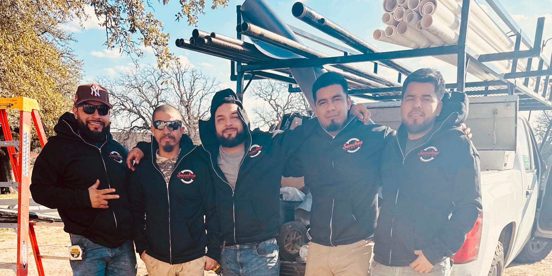 The Sanchez Plumbing crew — licensed Texas plumbers
